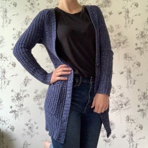 American Eagle Blue Knit Cardigan